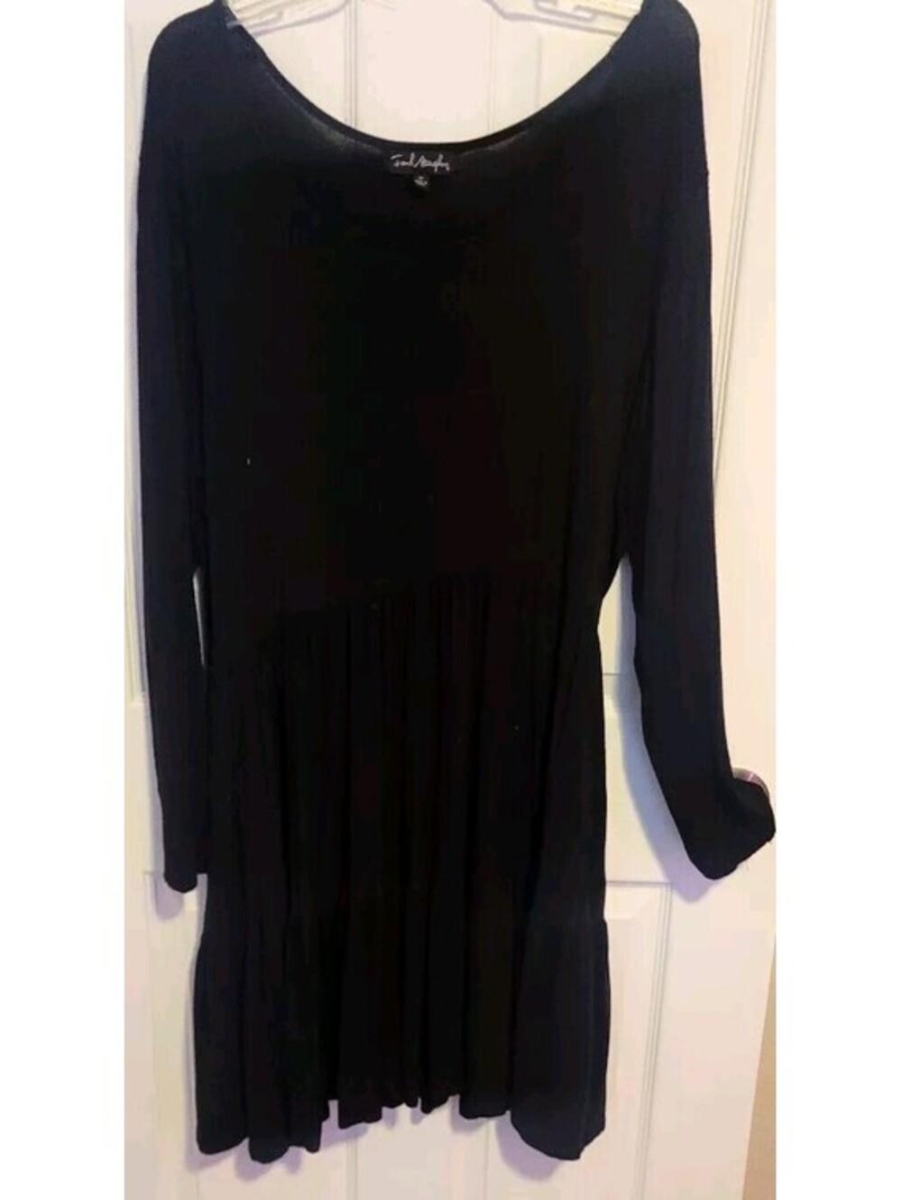 FRENCH ATMOSPHERE BLACK CASUAL KNEE LENGTH DRESS SIZE 2X